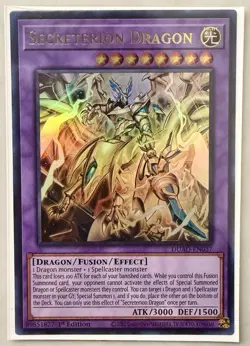 Yugioh! 1x Secreterion Dragon DUAD-EN037 Ultra Rare 1st Ed NM - Image 1