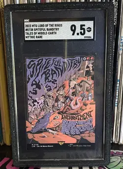 MTG Spiteful Banditry Borderless Poster 0738 Lord of the Rings SGC Graded 9.5 - Image 1