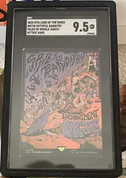 MTG Spiteful Banditry Borderless Poster 0738 Lord of the Rings SGC Graded 9.5 - Image 2