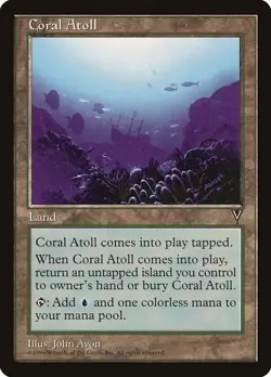 1x Coral Atoll - MP - Visions - SPARROW MAGIC mtg - Image 1