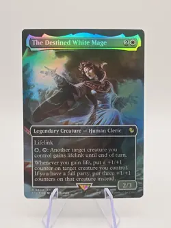 The Destined White Mage (Borderless) Commander: Final Fantasy Foil - Image 1