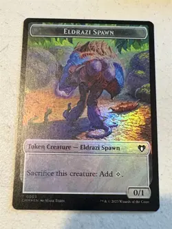 mtg foil token Eldrazi Spawn // Construct 0003/0041, Commander Masters - Image 1