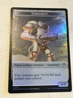 mtg foil token Eldrazi Spawn // Construct 0003/0041, Commander Masters - Image 2
