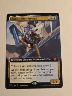 Kotori, Pilot Prodigy X1 (Extended Art) NEC MTG Kamigawa Neon Dynasty Commander - Image 1