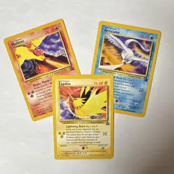Pokemon TCG Moltres Zapdos Articuno Basic 1999-2000 Wizards Lot - #21 #23 #22 - Image 1