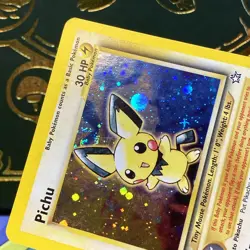 Pichu 12/111 Neo Genesis 1st Edition Holo SWIRL Pokemon Pikachu LP + - Image 5