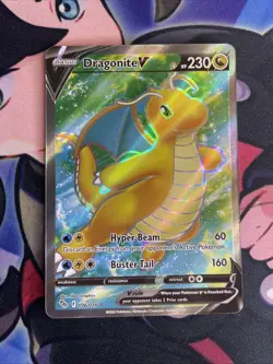 Pokemon TCG Dragonite V Full Art Pokemon GO Ultra Rare 76/78 Near Mint NM - Image 1