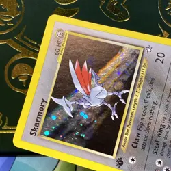 Pokemon 2001 - Skarmory Neo Genesis 13/111 1st Edition Holo SWIRL LP + - Image 4