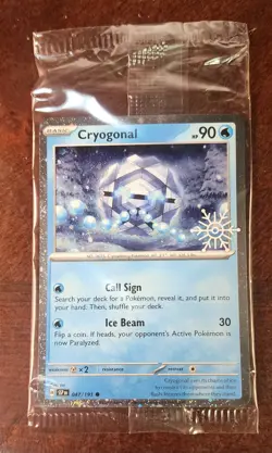Cryogonal 047/191 Surging Sparks Cosmos Holo Promo Confetti Sealed Pokemon Card - Image 1