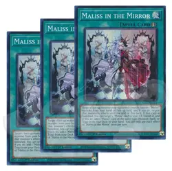 Yugioh - Maliss in the Mirror x 3 - 1st Edition Super Rare NM - Free Holo Card - Image 1