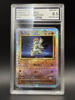 Pokemon TCG Machop Reverse Holo Card 79/110 Legendary Collection - Image 1
