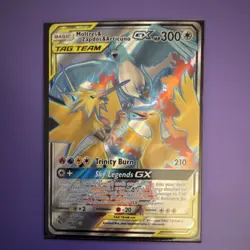 Pokemon Moltres & Zapdos & Articuno GX Hidden Fates 66/68 Full Art Holo HP 300 - Image 1