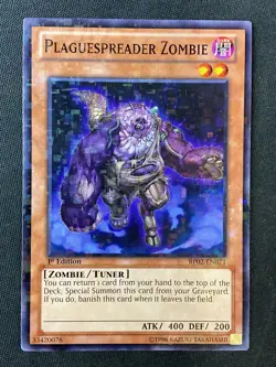 Yu-Gi-Oh TCG #BP02-EN071 Plaguespreader Zombie 1st Edition Mosaic Rare LP - Image 1