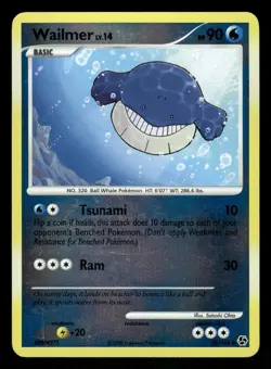 Pokemon Wailmer Uncommon Great Encounters 58/106 LP Reverse Holo - Image 1