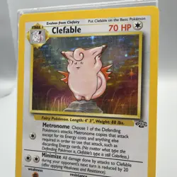 Pokemon TCG Clefable Jungle 1/64 Holo Rare Unlimited WOTC LP/MP Condition - Image 3