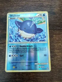 Pokemon Wailmer 52/102 HeartGold & Soulsilver HGSS Triumphant Reverse Holo - Image 1
