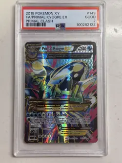 Pokemon Primal Kyogre EX Full Art Ultra Rare Holo XY Primal Clash 149/160 PSA - Image 1