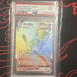 Pokemon Mew VMAX 268/264 Fusion Strike Full Art Secret Rare Holo PSA 9 - Image 1