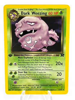 1st Edition Dark Weezing 31/82 - Team Rocket - Rare - Pokemon - NM - Image 1