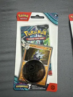 2 Pokemon Scarlet and Violet Twilight Masquerade Booster Packs + Coins 2024 - Image 3