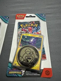 2 Pokemon Scarlet and Violet Twilight Masquerade Booster Packs + Coins 2024 - Image 4