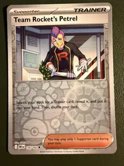 Pokemon TCG Team Rocket's Petrel 176/182 SV10 Destined Rivals Reverse Holo NM - Image 1