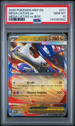 2025 POKEMON MEP EN-ME BLACK STAR PROMO MEGA LATIAS EX BOX MEGA LATIAS EX PSA 10 - Image 1