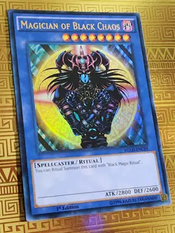 Magician of Black Chaos YGLD-ENC01 Ultra Rare 1st Ed NM Yu-Gi-Oh - Image 1