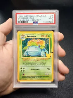 2021 POKEMON CELEBRATIONS CLASSIC COLL #15 VENUSAUR-HOLO PSA 9 - Image 1