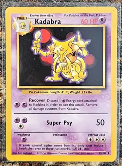Pokemon 1999 Base Set Kadabra 32 NM or Better - Image 1
