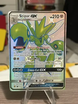 Pokemon Scizor GX SV72/SV94 Hidden Fates Shiny Vault Ultra Rare Full Art NM - Image 1