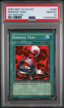 2002 YU-GI-OH! STARTER DECK: YUGI 1ST ED #048 REMOVE TRAP PSA 10 - Image 1