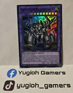 YUGIOH ANCIENT GEAR MEGATRON GOLEM LDS1 ULTRA 1ST EDITION LIGHT PLAYED PURPLE - Image 1