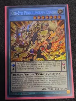 Yugioh Odd-Eyes Pendulumgraph Dragon DIFO-EN034 Secret Rare 1st Ed NM - Image 1