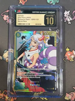 CGC Pristine 10 Yamato One Piece Romance Dawn SEC Holo OP01-121 - Image 1