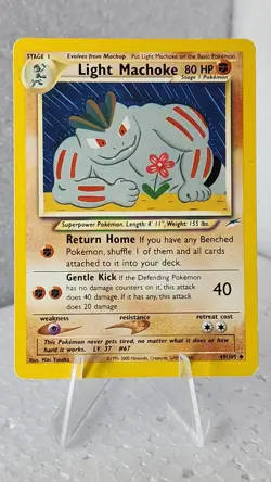 Light Machoke Card 49/105 Neo Destiny Pokemon TCG WOTC - Image 1