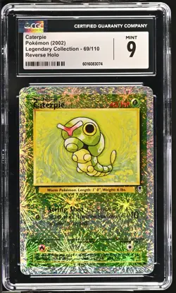CGC 9 MINT Caterpie Legendary Collection 69/110 Reverse Holo Pokemon Card - Image 1