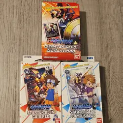 Bandai Digimon Card Game Starter Decks Gallantmon Gaia Red Cocytus Blue SR Cards - Image 1