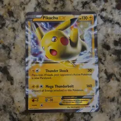 Pokemon Pikachu EX Promo Holo Basic 130HP XY174 XY 2016 English Card - Image 1
