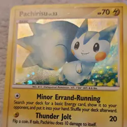 Pokemon Pachirisu Basic Holo 70 HP Minor Errand-Running Thunder Jolt 20 TCG Card - Image 1