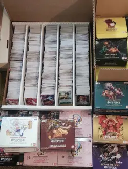 ONE PIECE TCG 100 CARD Lot Foils/SRs + SEALED BOOSTER PACK - Image 1
