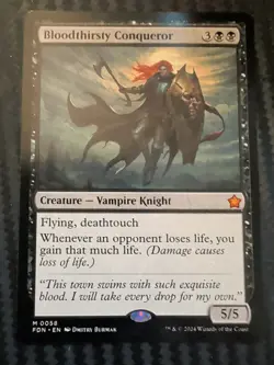 Bloodthirsty Conqueror Foundations Regular Card Magic the Gathering Mythic #58 - Image 1
