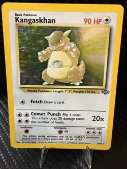 Kangaskhan 5/64 Jungle Holo Rare WOTC 1999 Unlimited MP Vintage Pokemon Card - Image 1