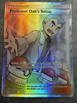 Professor Oak's Setup 233/236 Cosmic Eclipse Full Art Ultra Rare Pokemon Card - Image 1