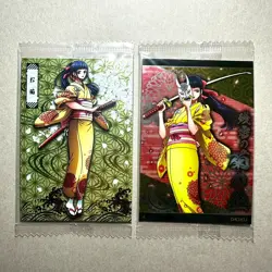 Set of 2 cards Okiku - No.8 No.9-06 - SEALED One Piece Wafer Cards B4 LL - Image 1