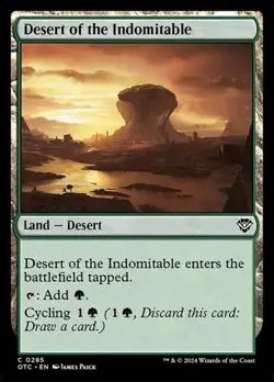 1x Desert of the Indomitable NM Eng MTG - Commander Outlaws of Thunder Junction - Image 1