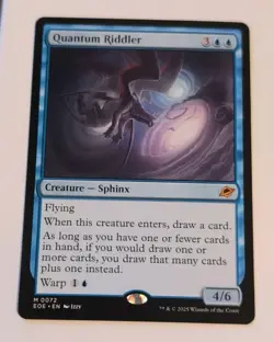 Magic The Gathering Quantum Riddler EOE Blue Creature Flying 0072 2025 - Image 1