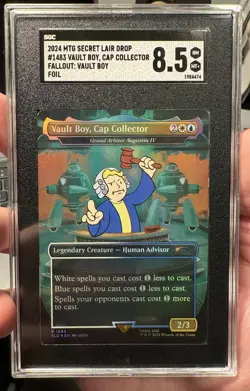 2024 Magic: The Gathering Fallout #1483 Vault Boy, Cap Collector Foil SGC 8.5 - Image 1