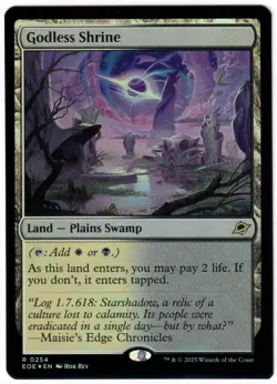 Magic the Gathering - Godless Shrine - Foil - RARE - Edge of Eternities - Mint - Image 1