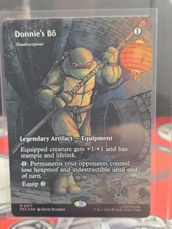 Donnie's Bo Shadowspear (Borderless) NM Teenage Mutant Ninja Turtles MTG PZA 17 - Image 1